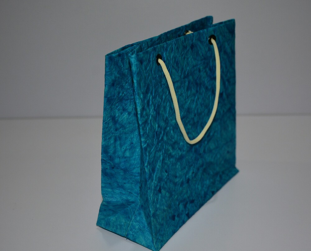 handmade Blue Paper Bags