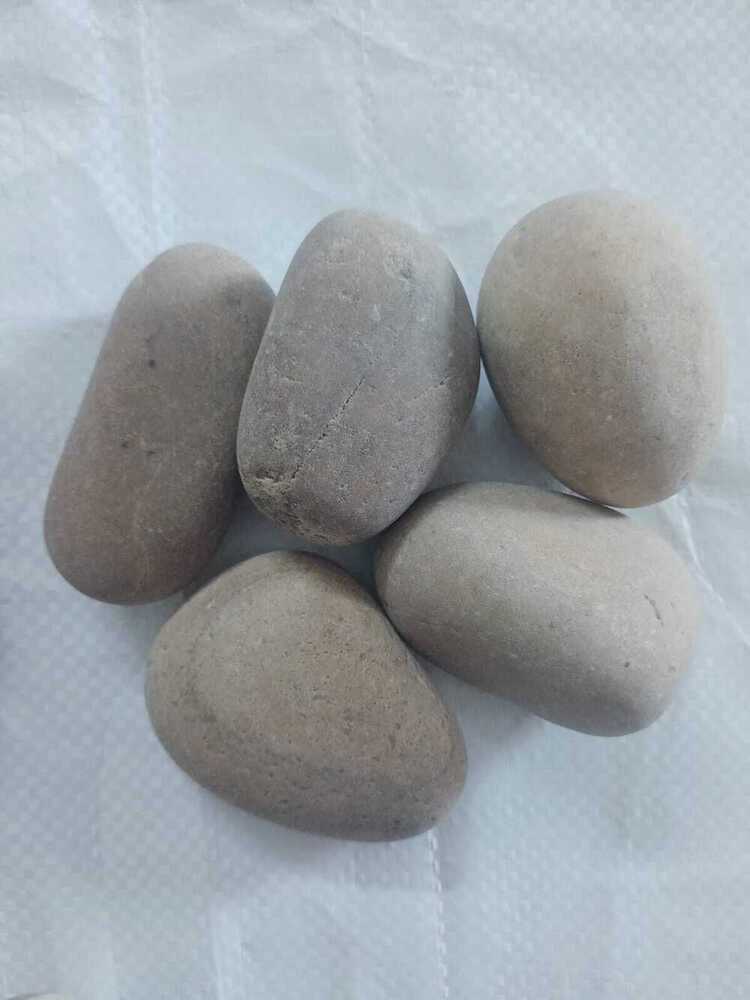 Brown natural tumble river stone / ROUND LANDSCAPING PEBBLES