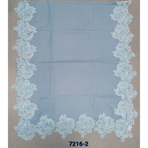 Merino Wool 4 Side Rose Lace Work Border Stoles