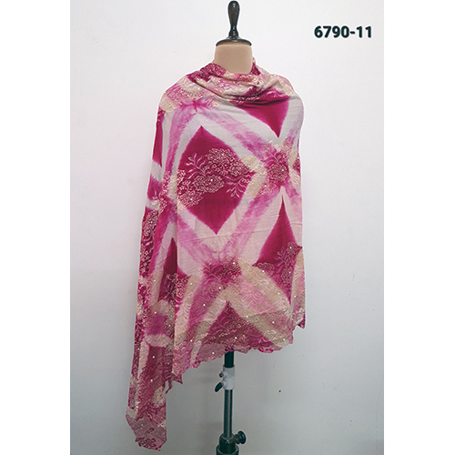 Merino Wool Lace And Pearl Work Stoles