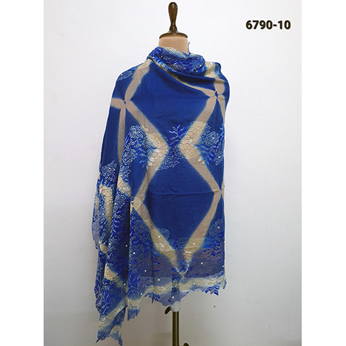 Merino Wool Lace And Pearl Work Stoles