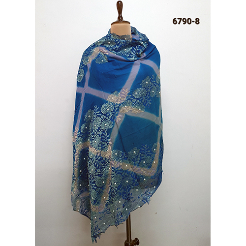Merino Wool Lace And Pearl Work Stoles