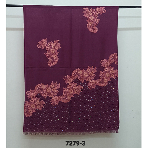 Merino Wool Lace And Stone Work Palla Stoles
