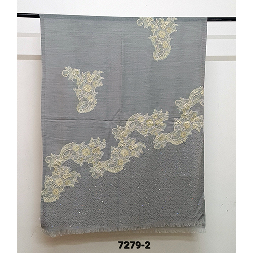 Merino Wool Lace And Stone Work Palla Stoles
