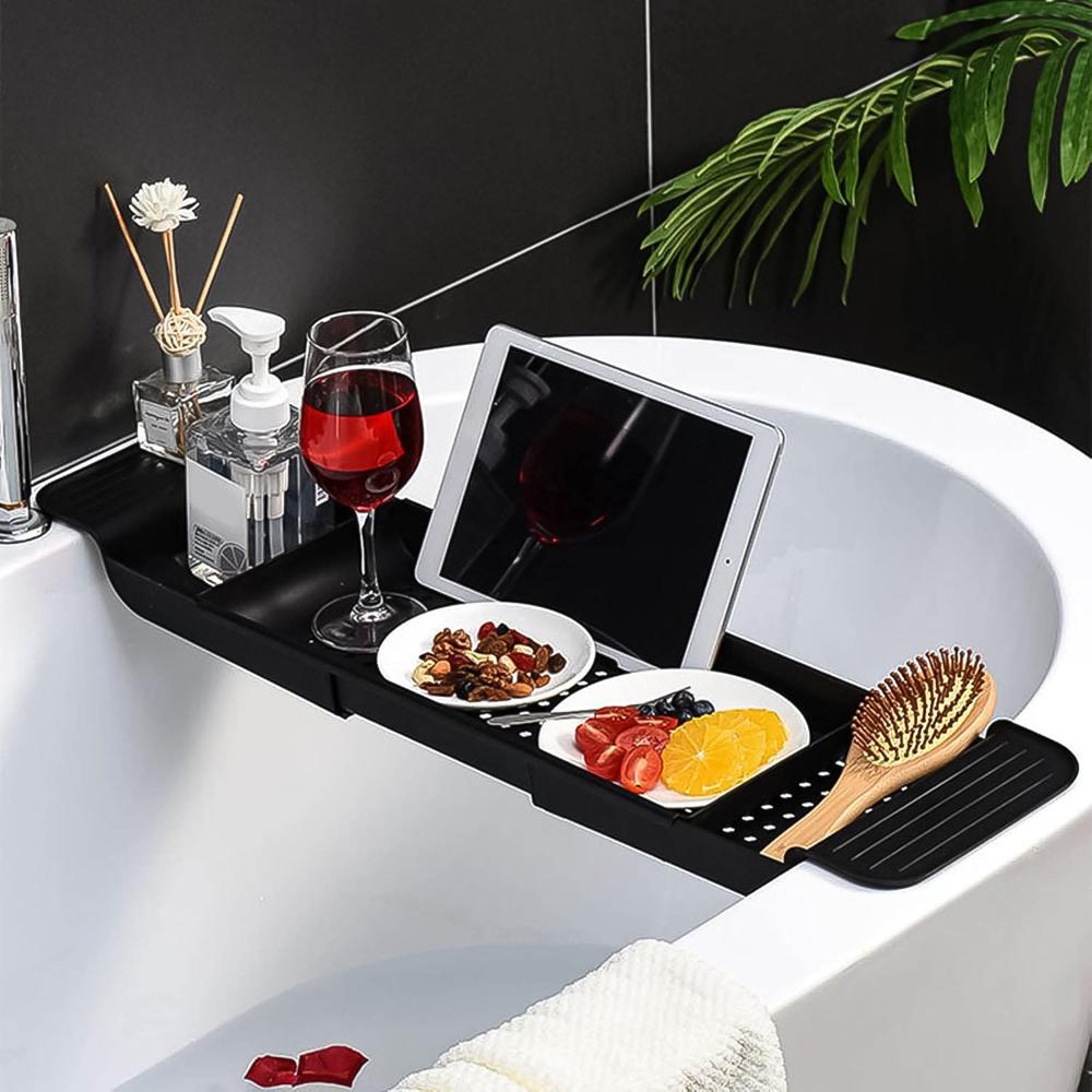 Retractable Bath Caddy, Retractable (78 Cm Long Adjust / 1 Pc / With Brown Box)