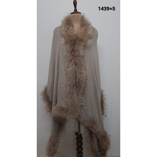 Merino Wool 4 Side Recycled Fur Stoles