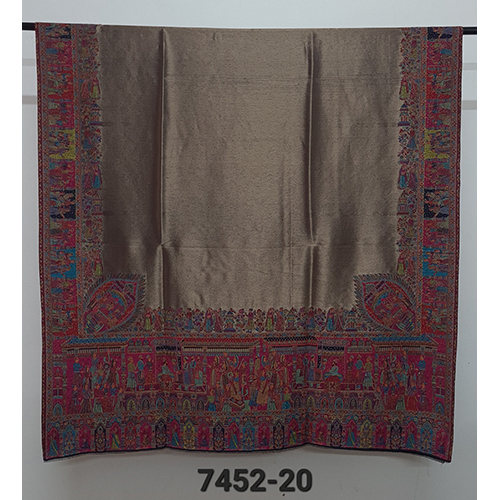 Fine Wool 4 Side Kani Border Shimmer  Shawls