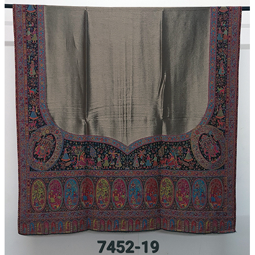Fine Wool 4 Side Kani Border Shimmer  Shawls