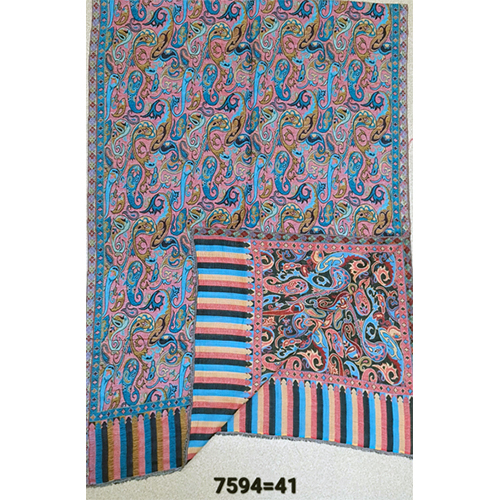 Merino Wool Reversible Jamawar Stoles