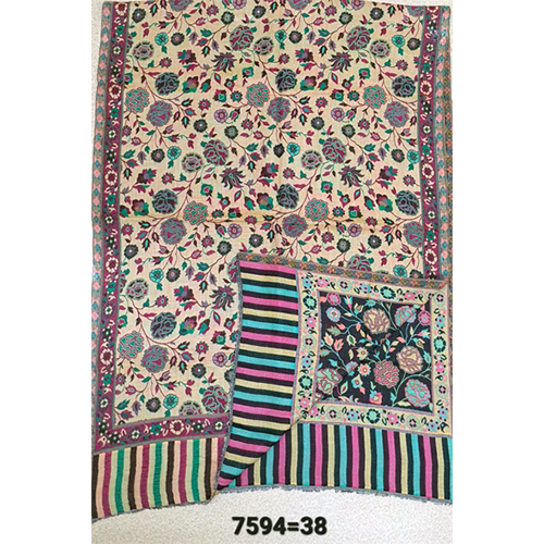 Merino Wool Reversible Jamawar Stoles