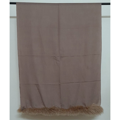 Merino Wool 2 Side Recycled Fur Trim Stoles