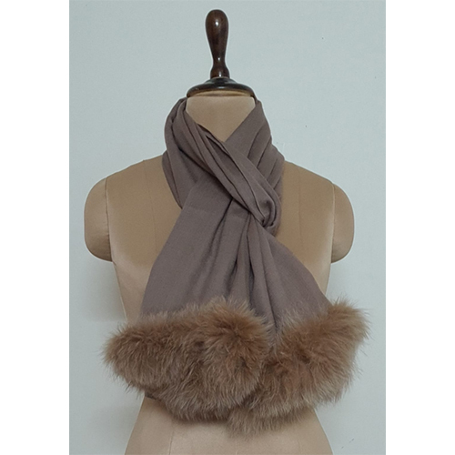 Merino Wool 2 Side Recycled Fur Trim Stoles