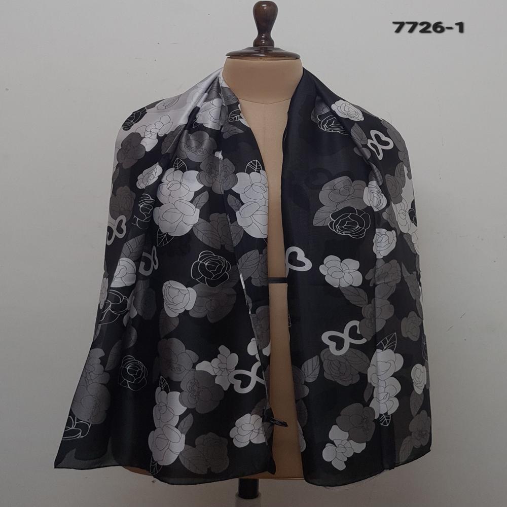Satin Silk Printed Stoles - 90x180 cm, Multicolor Digital Print, Smooth Satin Finish, High Breathability