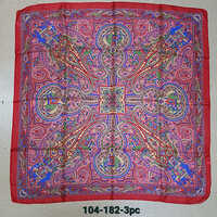 100% Silk Printed Square Scarves