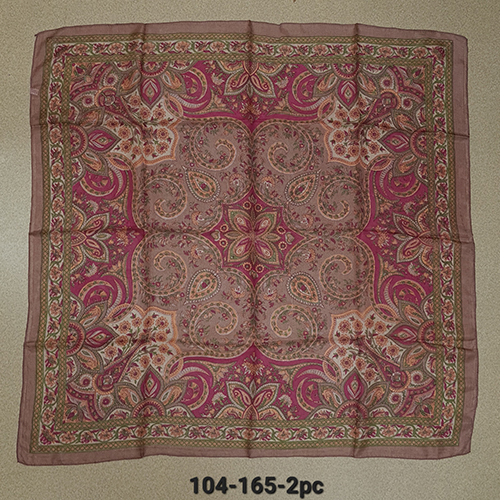 100% Silk Printed Square Scarves