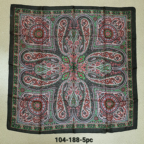 100% Silk Printed Square Scarves