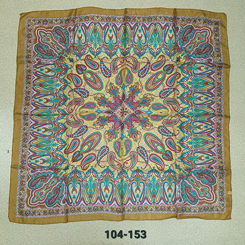 100% Silk Printed Square Scarves