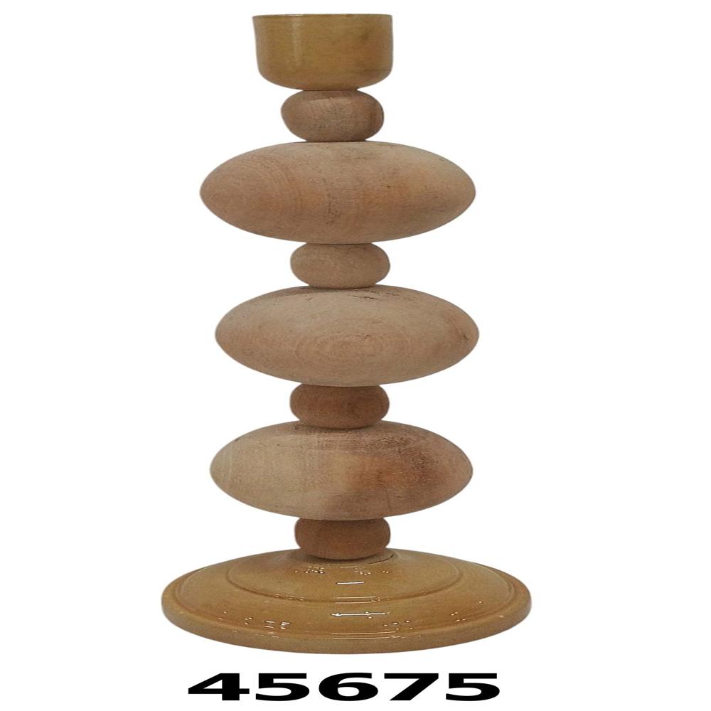 Wood candle stand holder