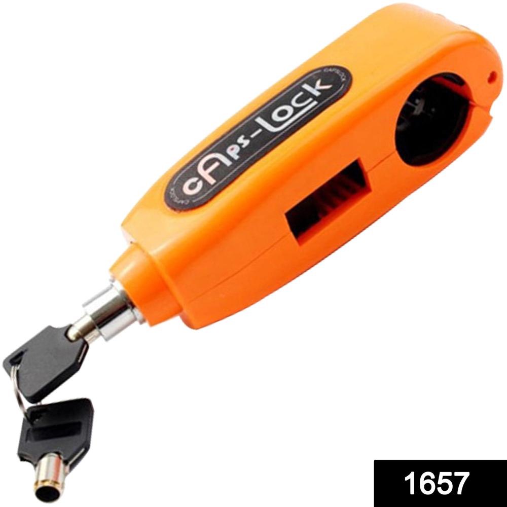 Heavy Duty Bike Brake Lock - Secure Locking System Handlebar And Brake Lever Grip - Color: Mix