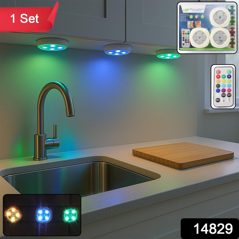 Multicolor Remote Control Led Touch Light Set - Color: Mix