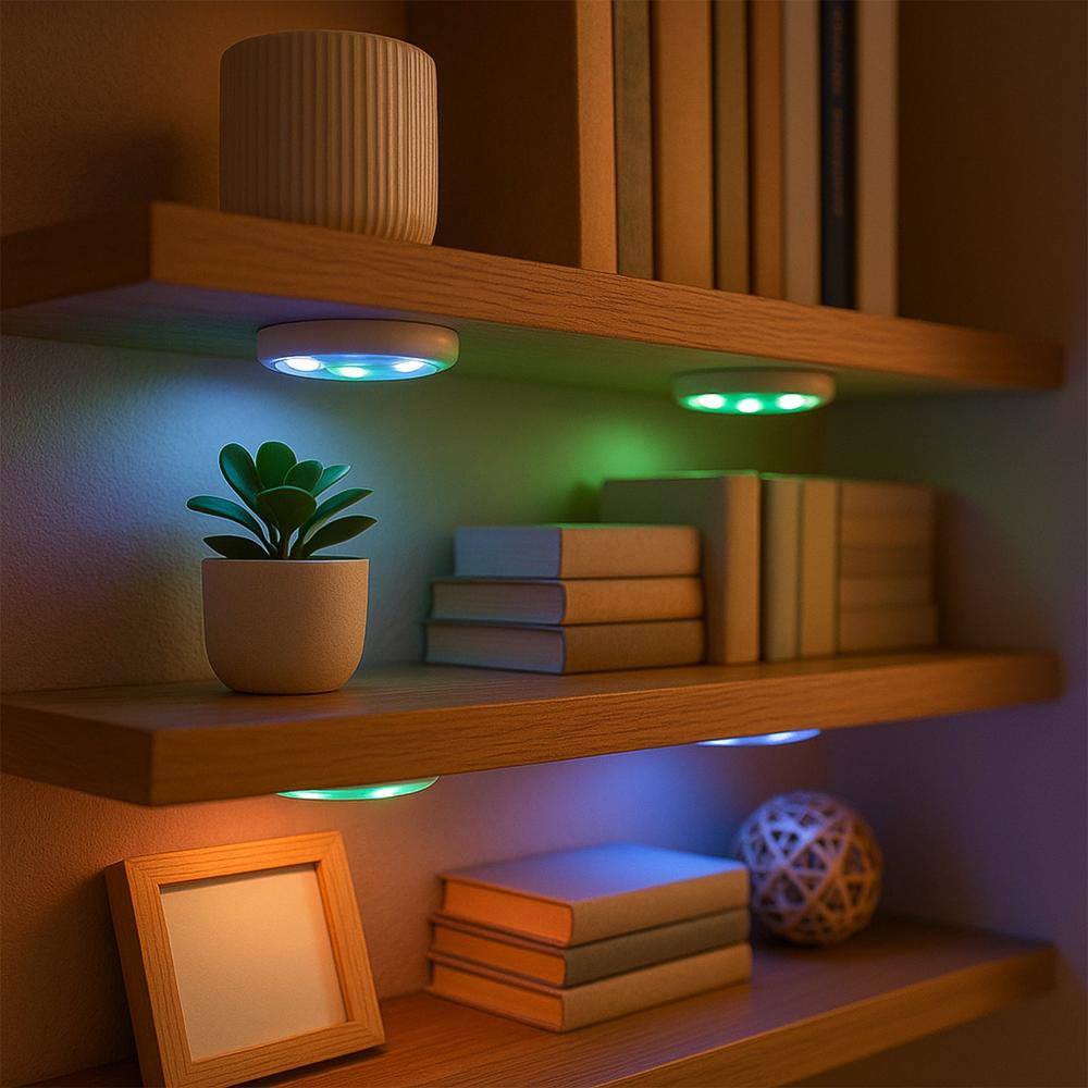 Multicolor Remote Control Led Touch Light Set - Color: Mix
