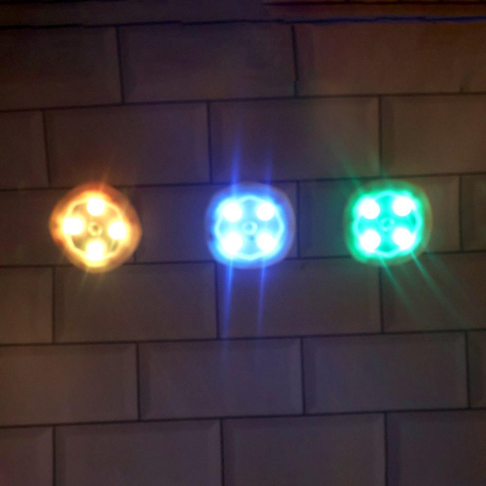 Multicolor Remote Control Led Touch Light Set - Color: Mix