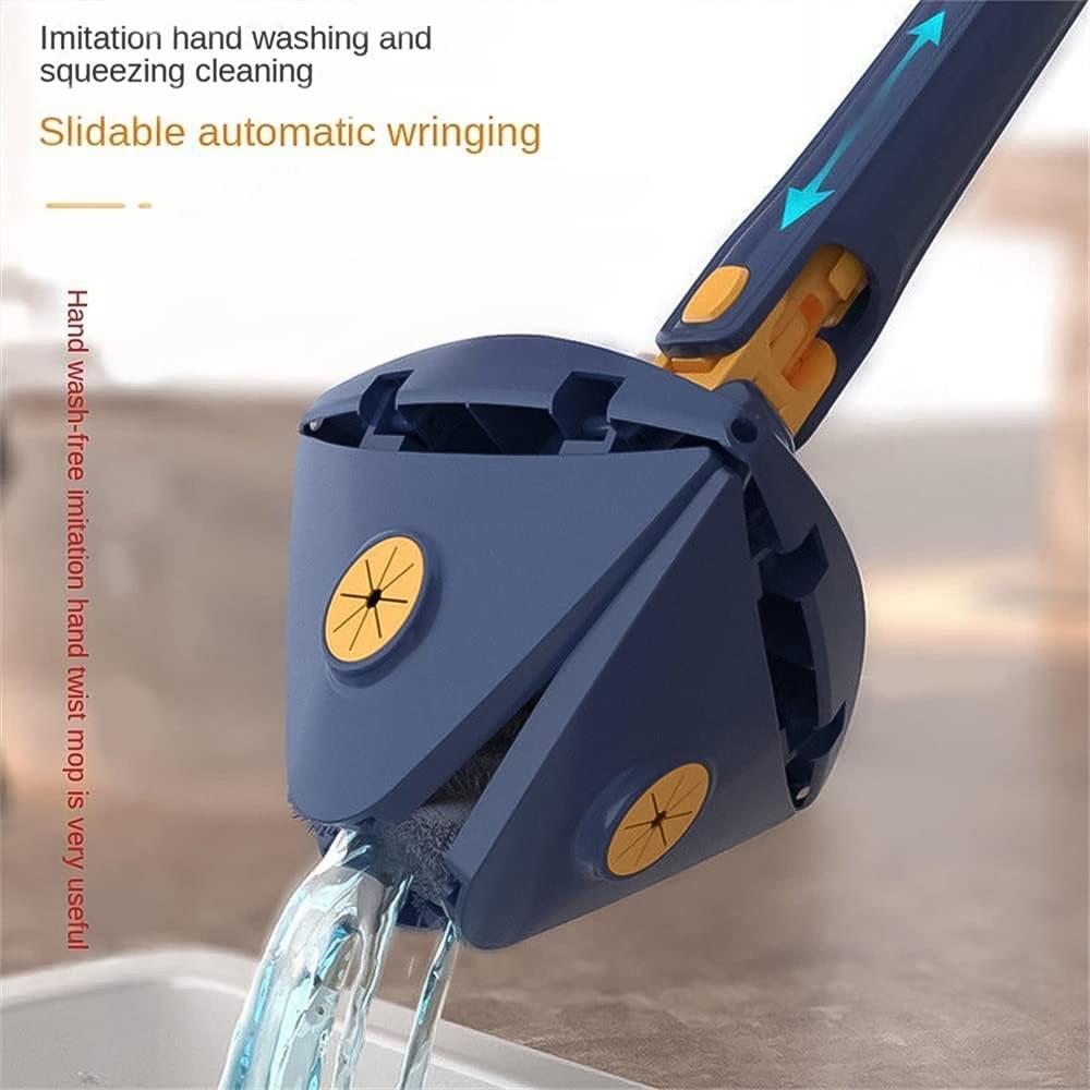 360 Rotatable Mop Triangle Mop with Long Handle (1 Pc / 113 Cm)
