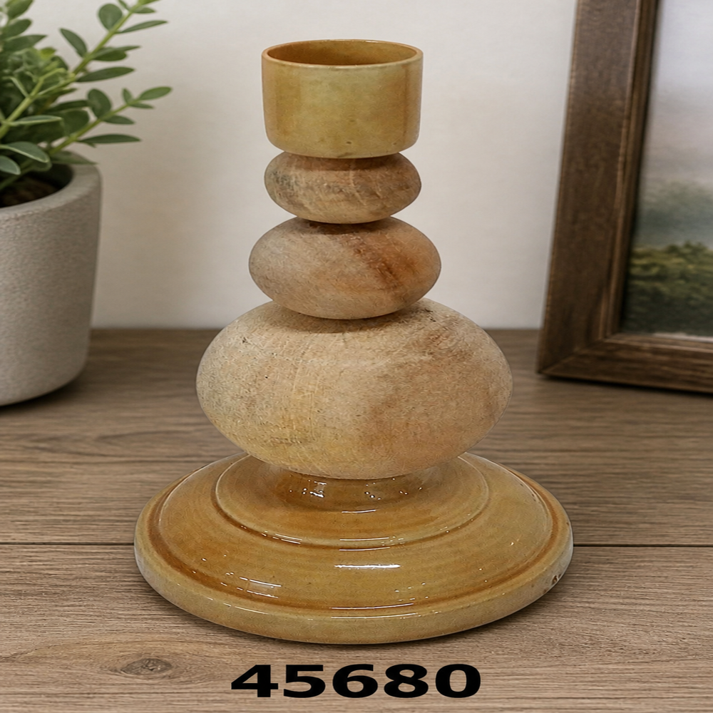 Wooden candle stand holder