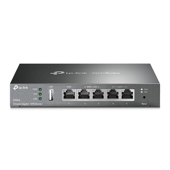 TP-Link ER605 (TL-R605)  Multi-WAN Wired Single Band 1000 Mbps VPN Router