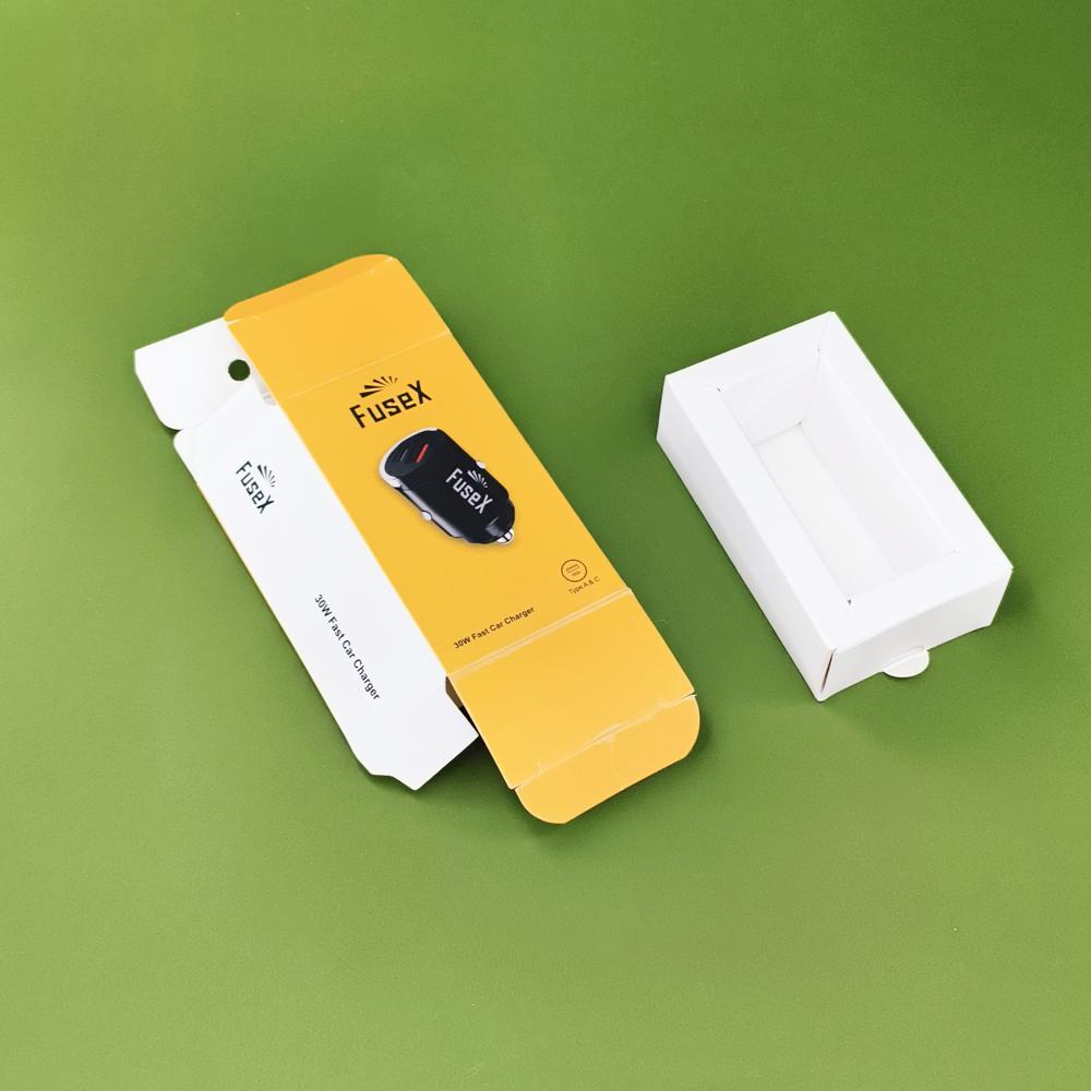 Car Charger Packaging Box - Finishing: Matte Lamination