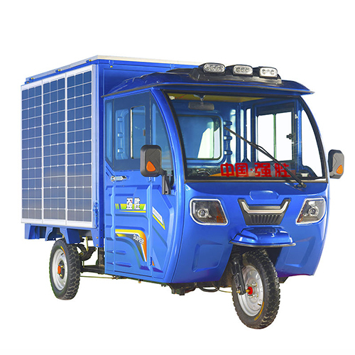 Solar Cargo Trike Electric Auto 3-Wheeler Rickshaw New Energy Battery Powered Vehicle Convenient for Nearby Travel
