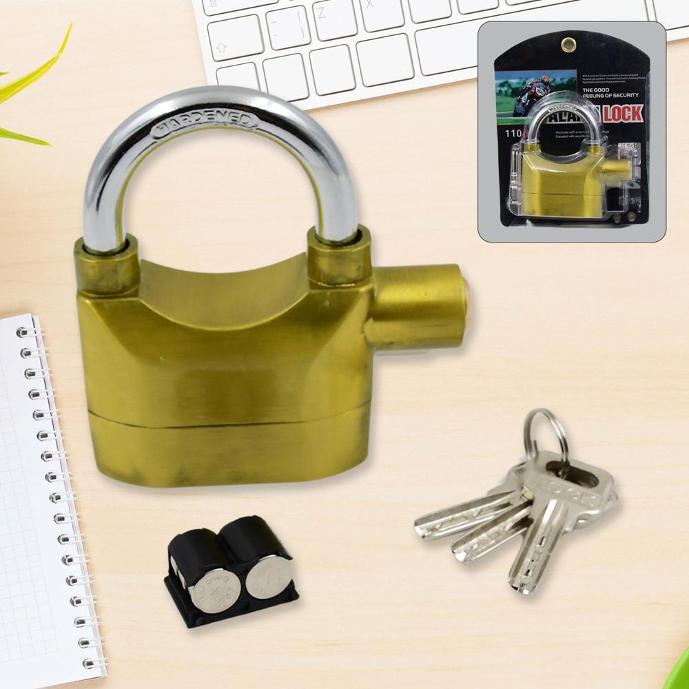 Security Alarm Metallic Lock System With 3 Keys (1 Set / Mix Color) - Height: 4 Inch (in)