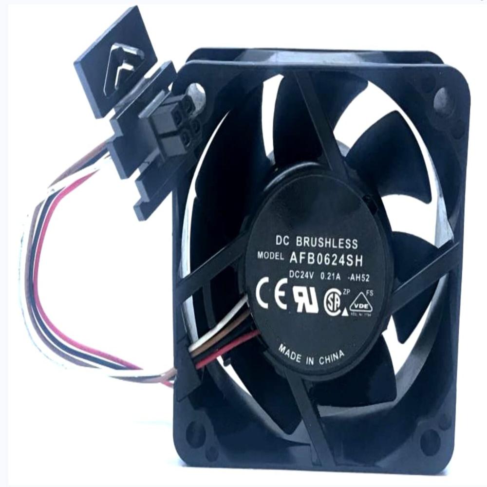 DELTA AFB0624SH 24V DC 0.21A 6025mm Ball Bearing Industrial Inverter 4-Wire Axial Cooling Fan
