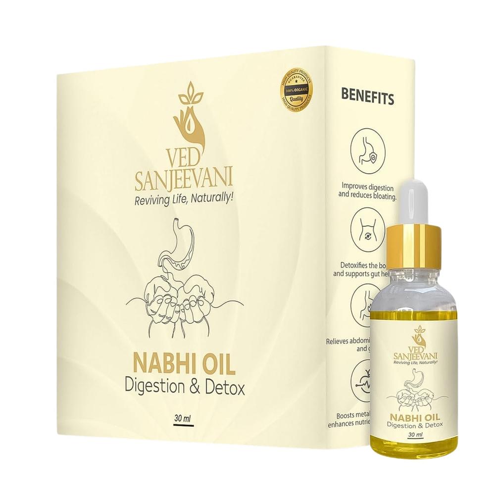 Ved Sanjeevani 30ML Ayurvedic Nabhi Oil for Digestion & Detox (30ML / 1 Pc)