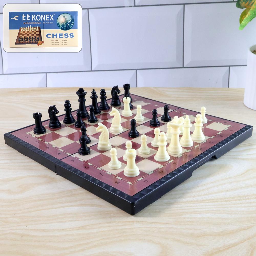 Foldable Magnetic Chess Board Game Set (24 X 24 Cm) - Color: Mix