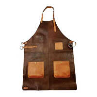 Leather Protective Apron - Color: Natural Brown