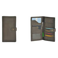 Minimalist Leather Travel Wallet - Color: Brown