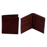 Mens Leather Wallet With Coin Pocket - Color: Brown