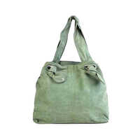 Classic Suede Leather Hobo Bag - Color: Brown