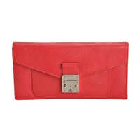 Floral Ladies Leather Wallet - Color: Brown