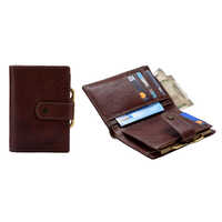 Tan Elegant Ladies Leather Wallet - Color: Brown