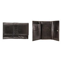Zip Clutch Ladies Leather Wallet - Color: Brown