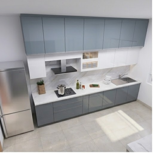 L Shaped Modular Kitchen