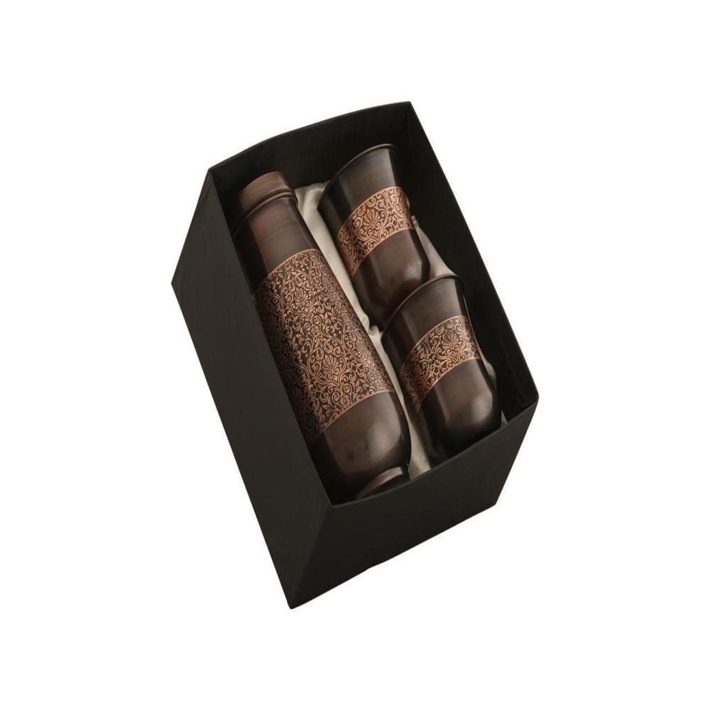 Copper Bottle 2 Glass Combo Unit