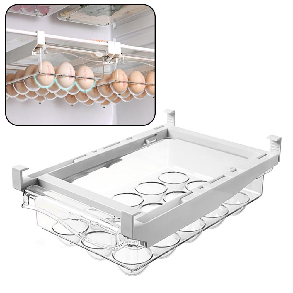 Egg Holder For Refrigerator Set Hanging Fridge Organizer Drawer (1 Pc) - Color: Mix