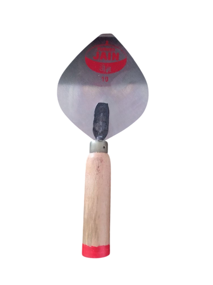 Steel Karni Jain Bihari Trowel With Wood And Orange Handle