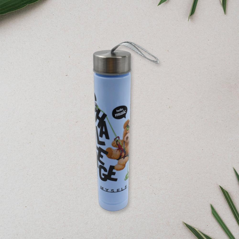 Plastic Water Bottle Set  BPA-Free, Leak-Proof, Cartoon Design Kids & Gym (3 Pc Set)