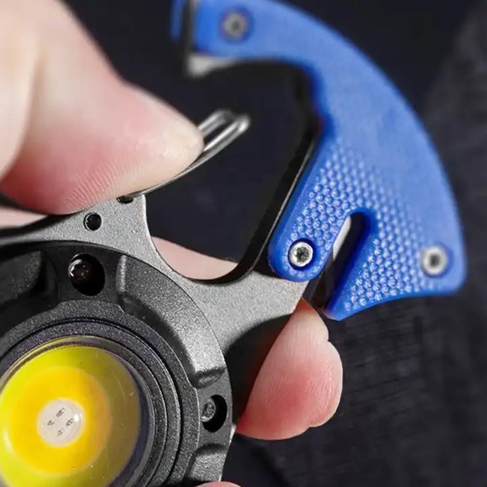 Keychain Led Flashlight Rechargeable Multi Function 6 Lighting Modes Pocket Key - Color: Mix