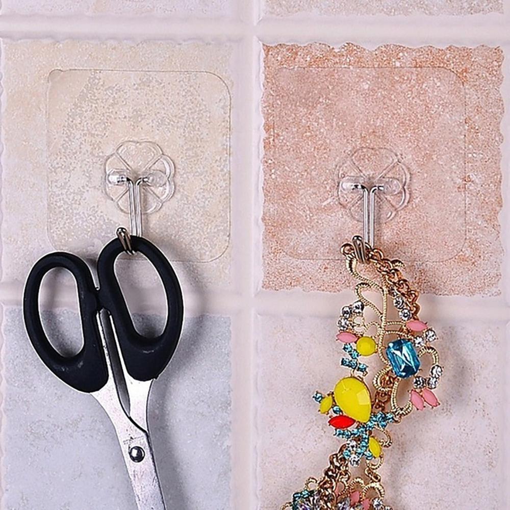100Pc Multipurpose Strong Small Stainless Steel Adhesive Wall Hooks - Color: Mix