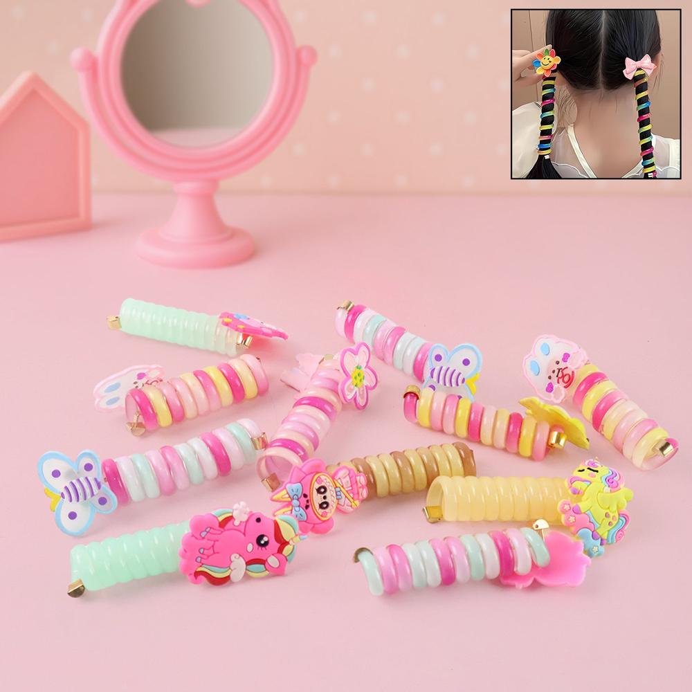 Spiral Hair Braiding Clips for Kids (12 Pc / Mix Design)